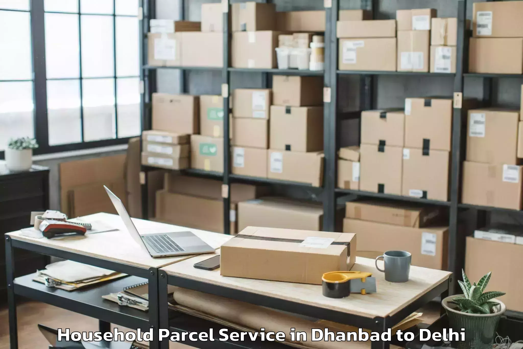 Book Dhanbad to Omaxe Connaught Place Household Parcel